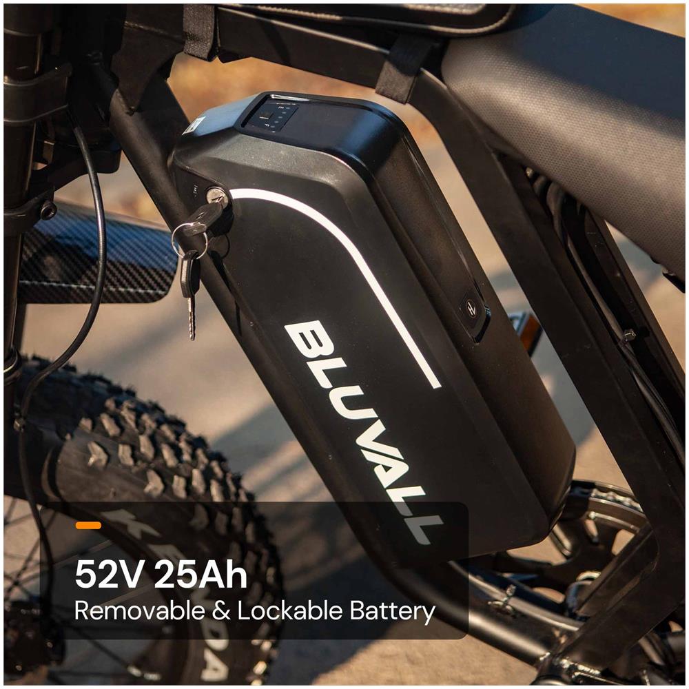 Bici Elettrica 1500w 35mph, Batteria 52v 25ah Removibile, 20'' Pneumatici Fat, Sospensioni, Telaio Acciaio, Lcd - Foto 2