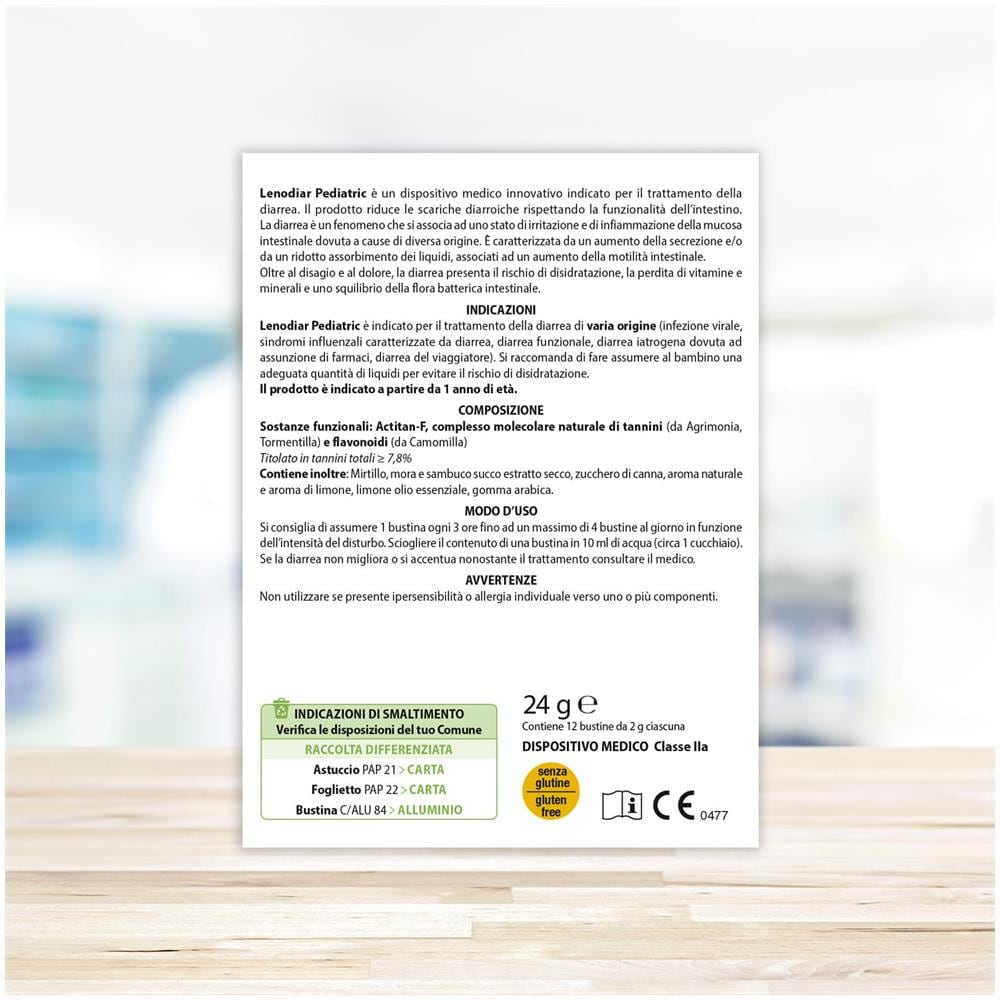 Lenodiar Pediatric 12 Bustine 2 g - Foto 2