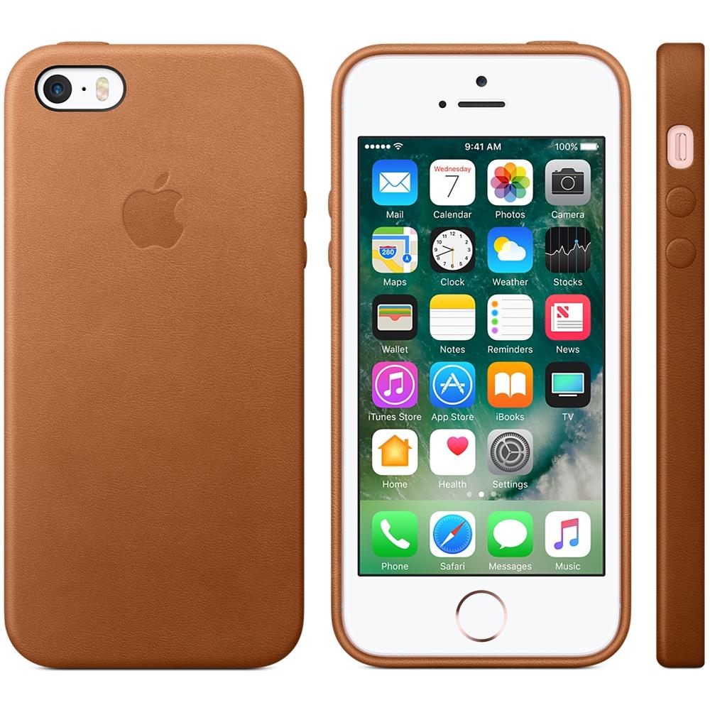 Custodia in Pelle per iPhone 5/5s / SE Colore Cuoio - Foto 1