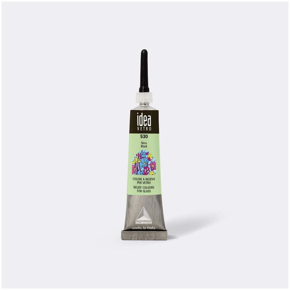 Idea Colore A Rilievo Per Vetro Tubetto Da 20ml. Nero - Foto 2