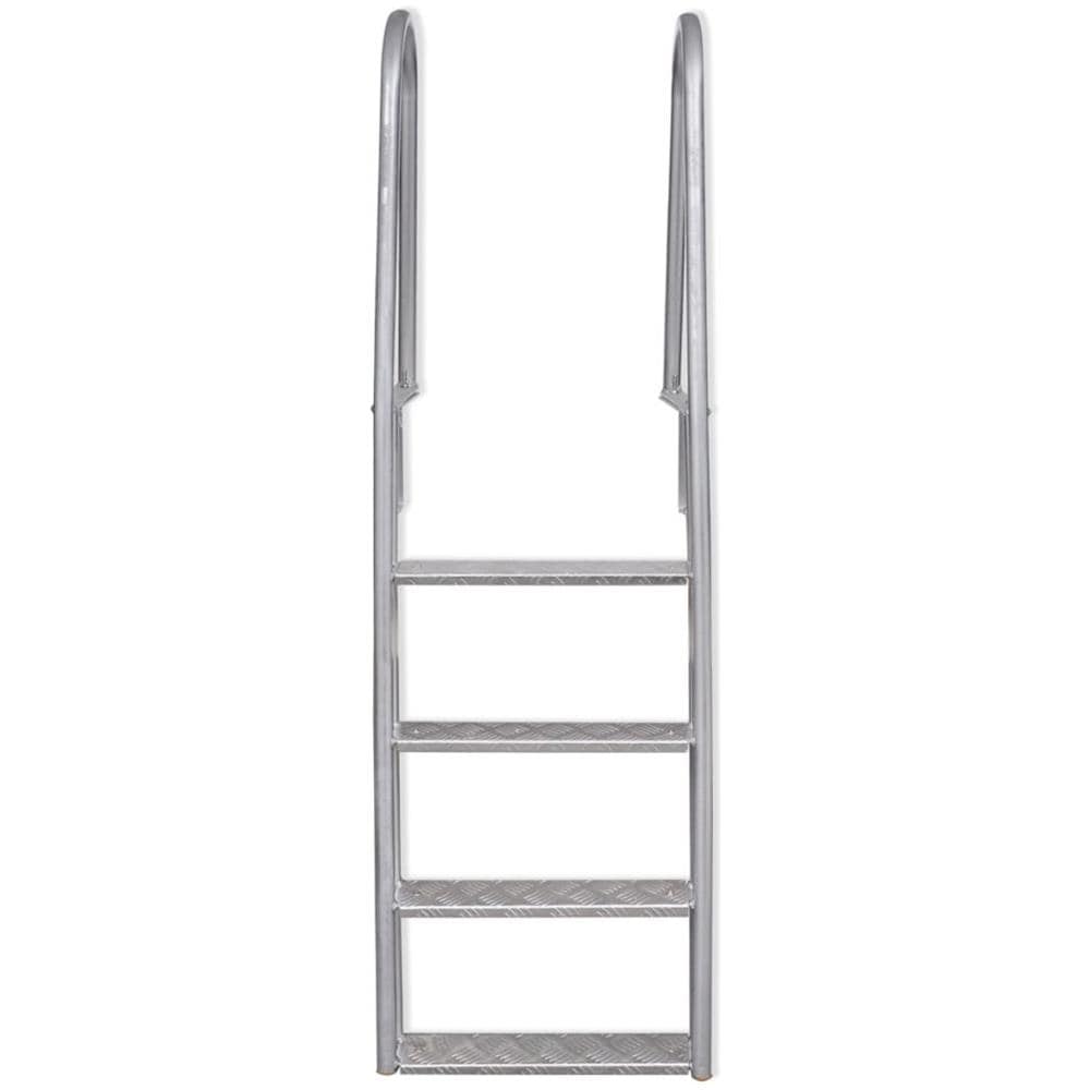 Scala A 4 Gradini Per Piscina / banchina In Alluminio 170 Cm - Foto 2