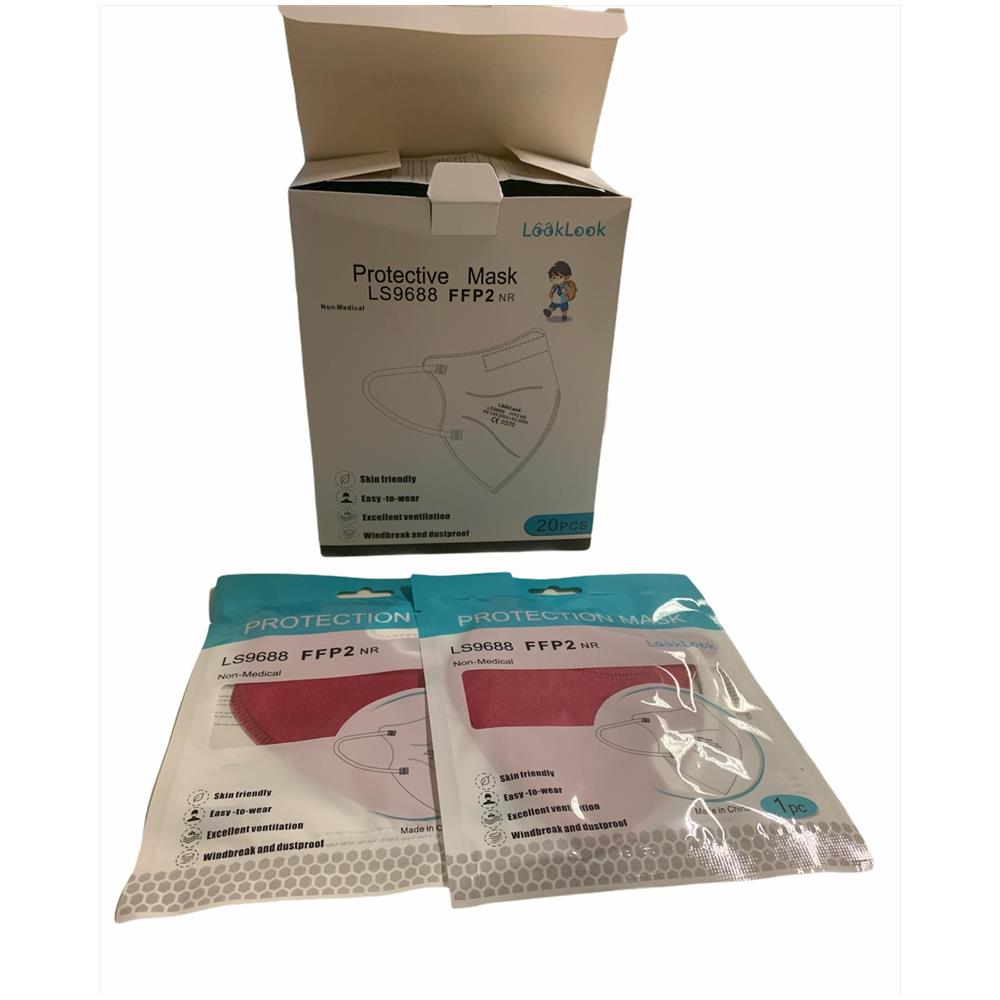 20 Mascherine Ffp2 Nr Per Bambini Certificate Ce 0370 Colore Fucsia - Foto 3