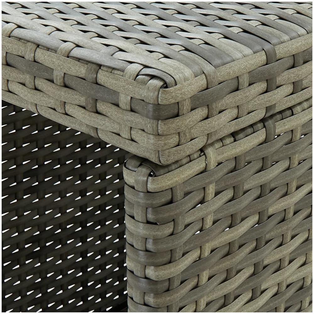 Set Da Bar Da Giardino 5 Pz Con Cuscini In Polyrattan Grigio - Foto 2