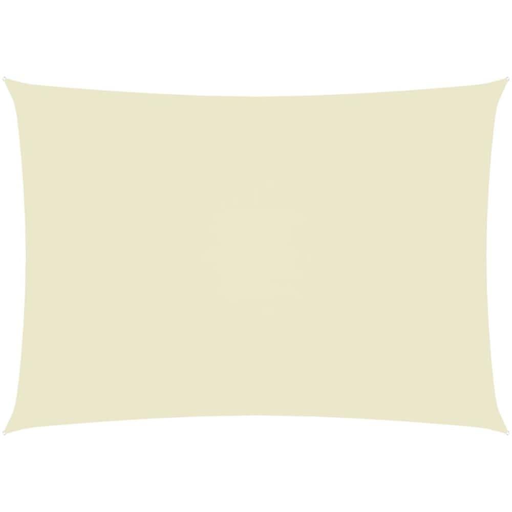 Parasole a Vela Oxford Rettangolare 6x8 m Crema - Foto 1