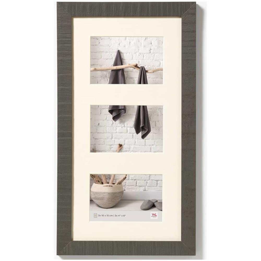 Cornice per Foto Home 3x10x15 cm Grigia - Foto 1