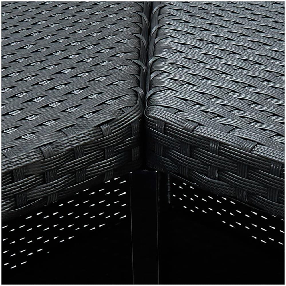 Set Bar da Giardino 16 pz con Cuscini in Polyrattan Nero - Foto 2