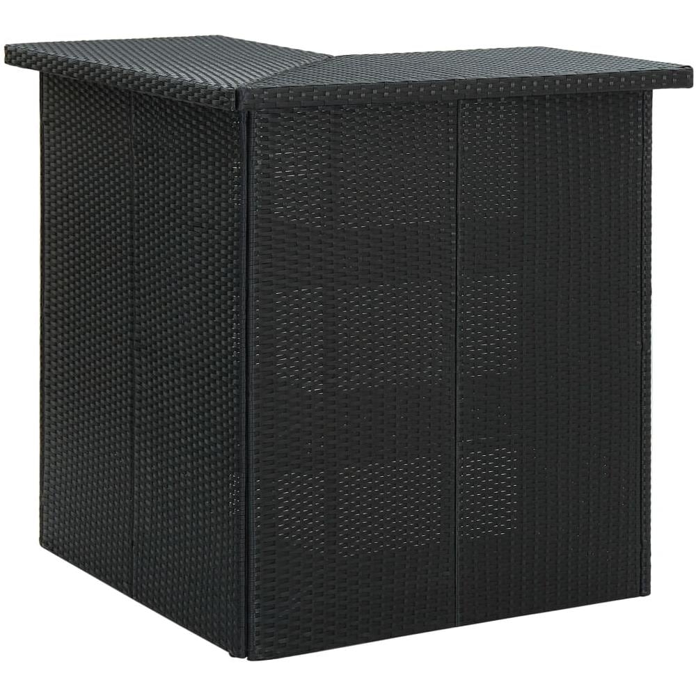 Set Bar da Giardino 16 pz con Cuscini in Polyrattan Nero - Foto 3