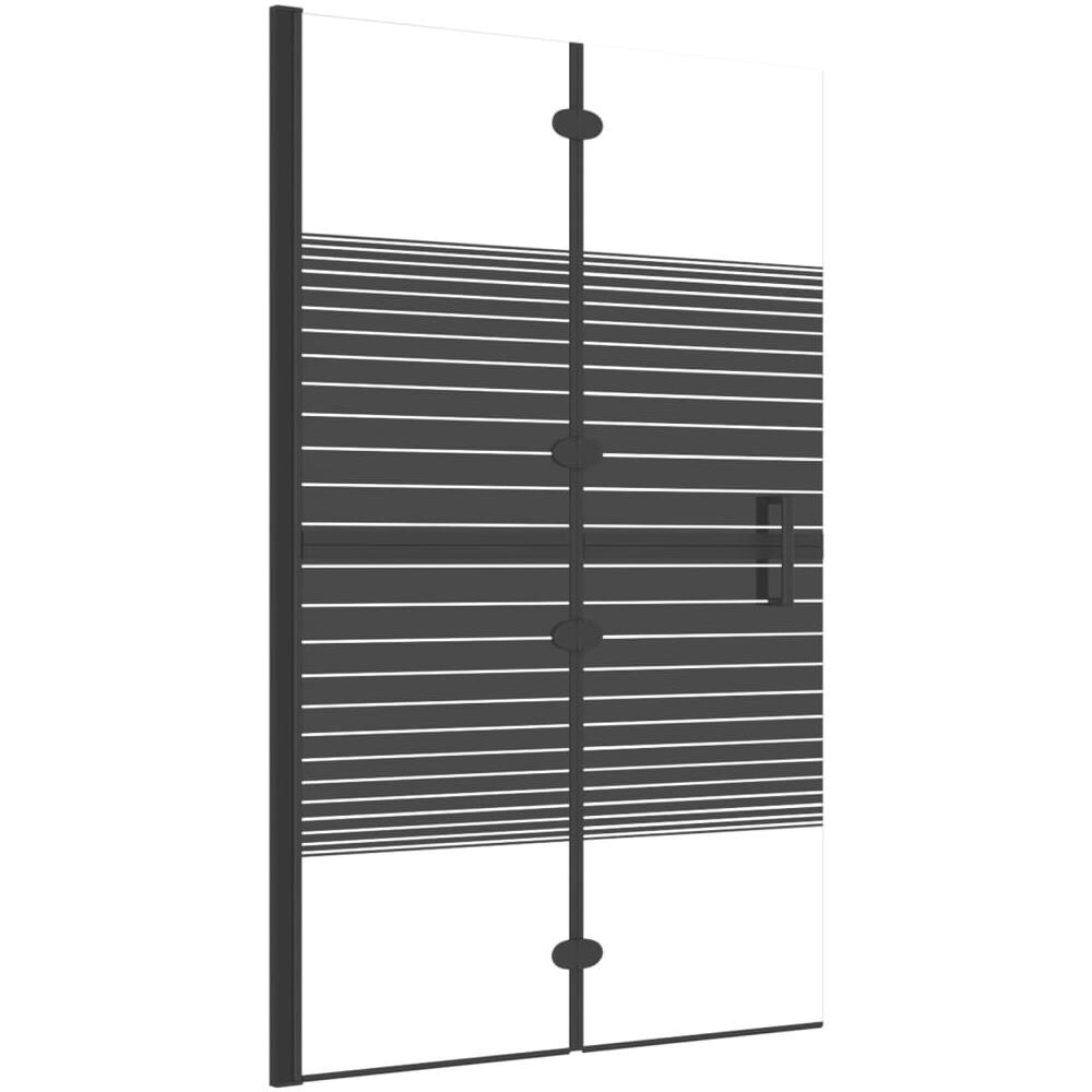 Pannello Doccia Pieghevole In Esg 80x140 Cm Nero - Foto 2