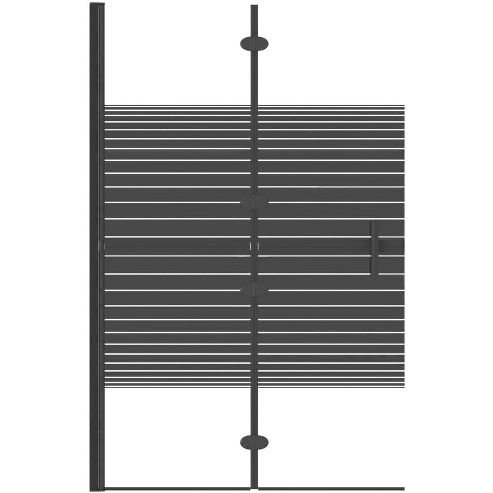 Pannello Doccia Pieghevole In Esg 80x140 Cm Nero - Foto 3