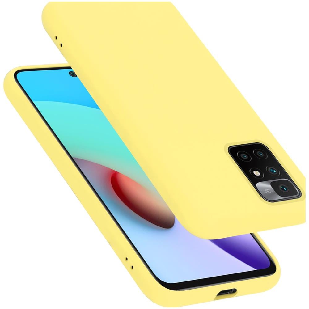 Custodia Compatibile Con Xiaomi Redmi 10 / Redmi Note 11 4g In Liquid Giallo - Coperchio Protettivo In Silicone Tpu Flessibile - Foto 1