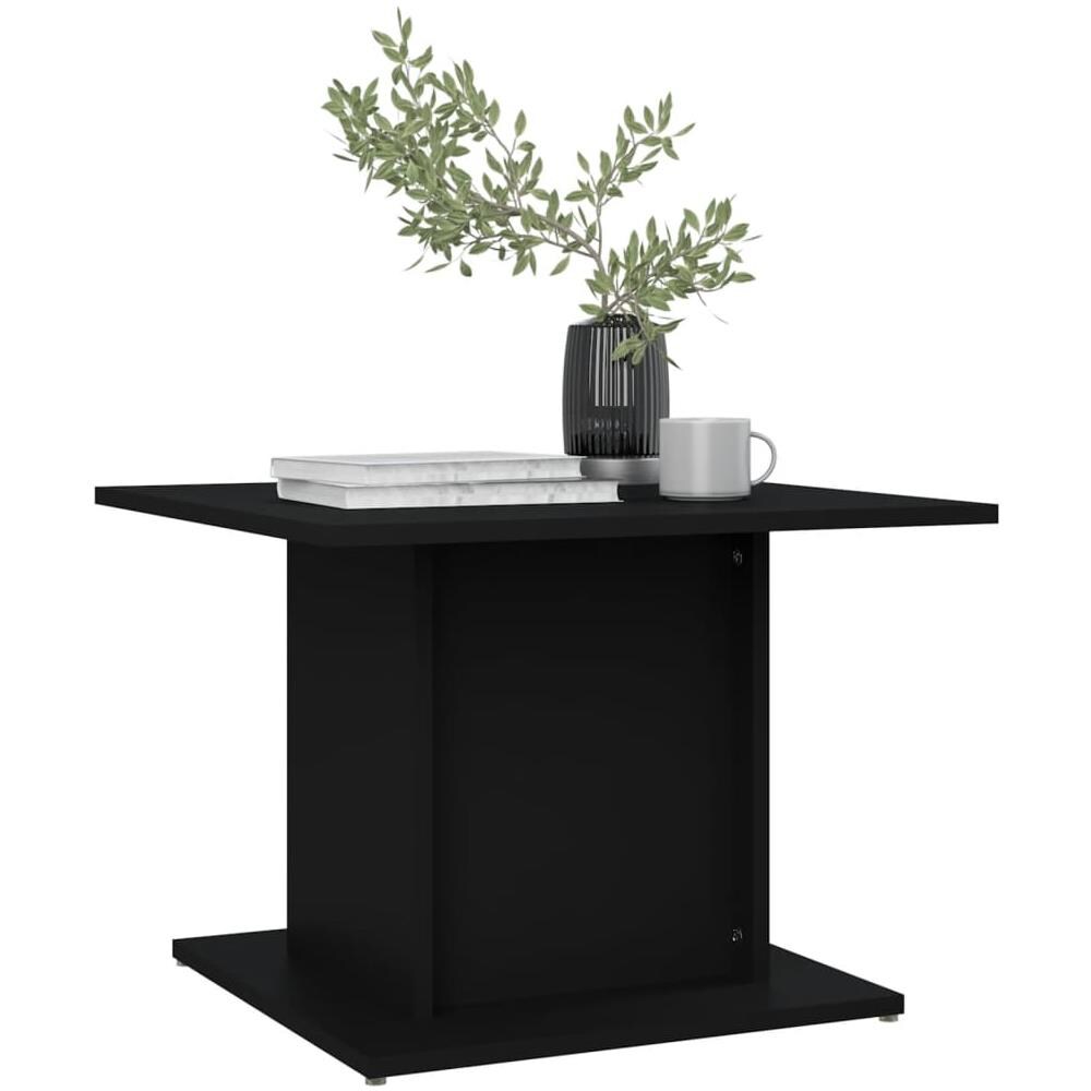 Tavolino da Salotto Nero 55,5x55,5x40 cm in Truciolato - Foto 3
