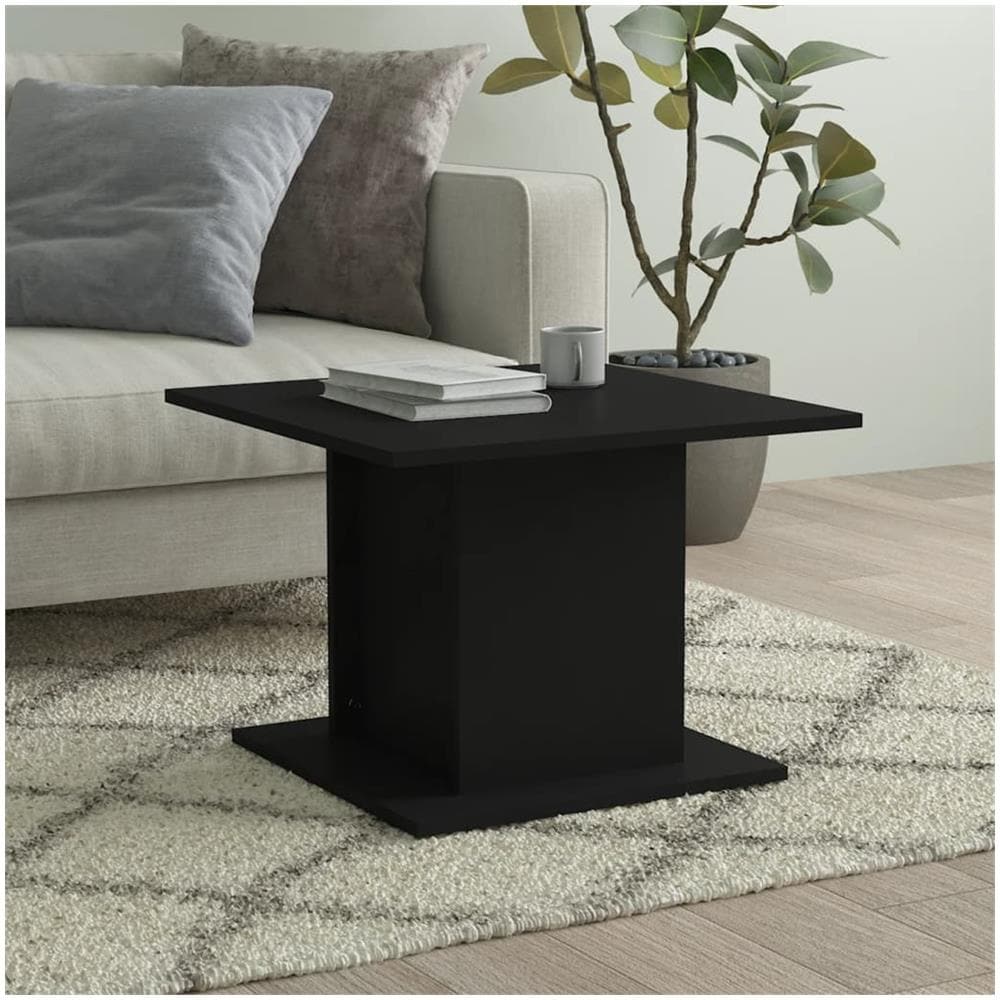 Tavolino da Salotto Nero 55,5x55,5x40 cm in Truciolato - Foto 1