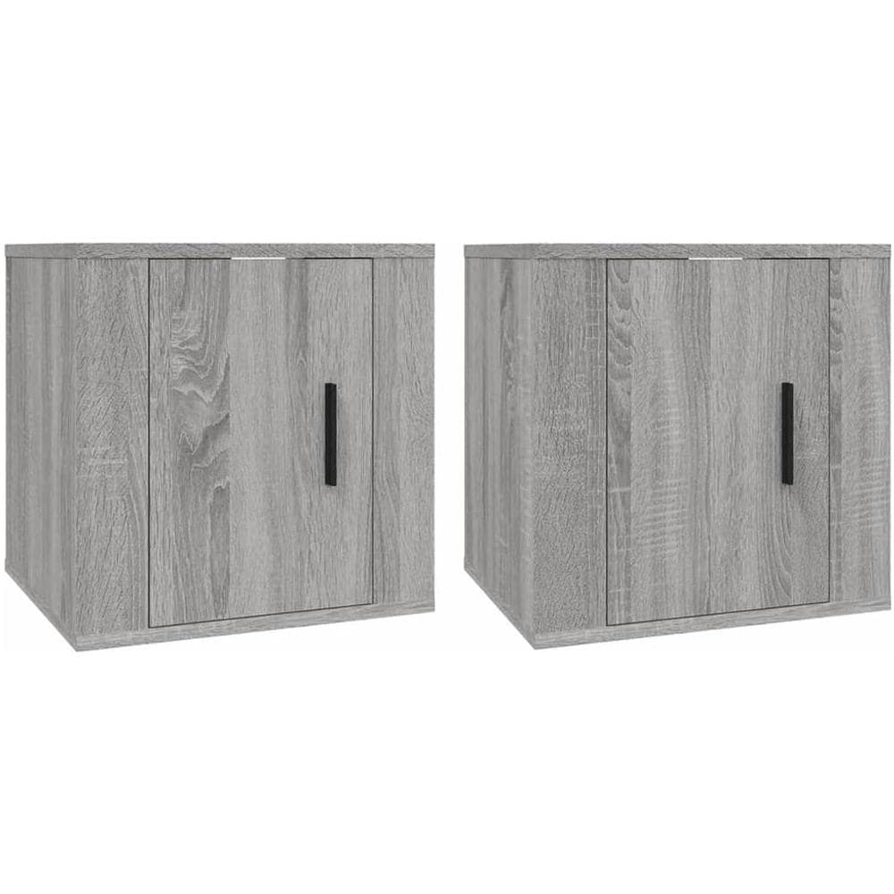 Mobili Porta Tv A Parete 2 Pz Grigio Sonoma 40x34,5x40 Cm - Foto 2