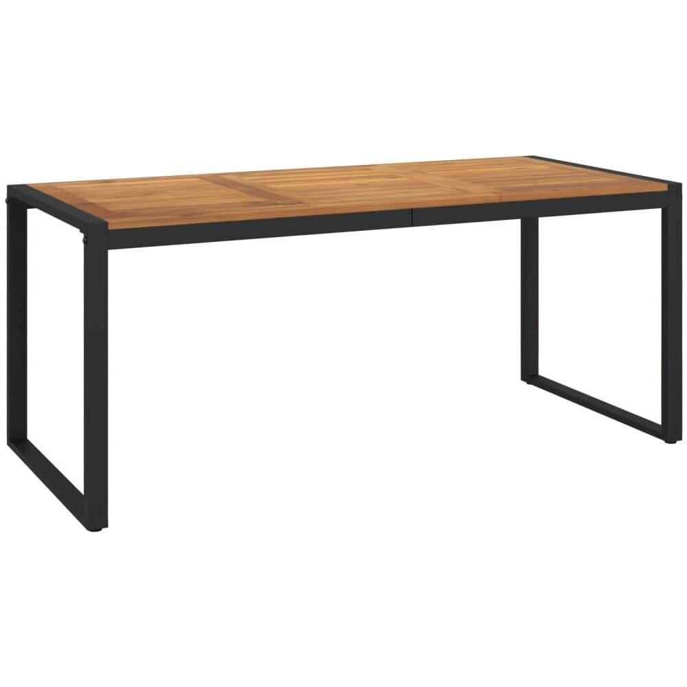 Tavolo Giardino Con Gambe A U 180x90x75cm Legno Massello Acacia - Foto 2