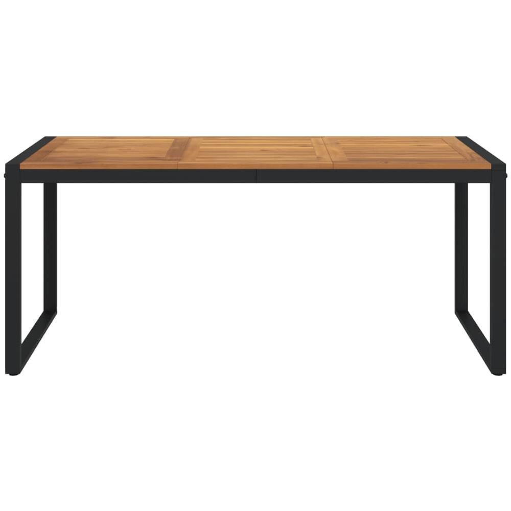 Tavolo Giardino Con Gambe A U 180x90x75cm Legno Massello Acacia - Foto 3