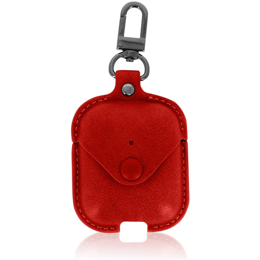Cover Airpods 1a Generazione Similpelle Moschettone Devia Cowboy Series Rossa - Foto 1