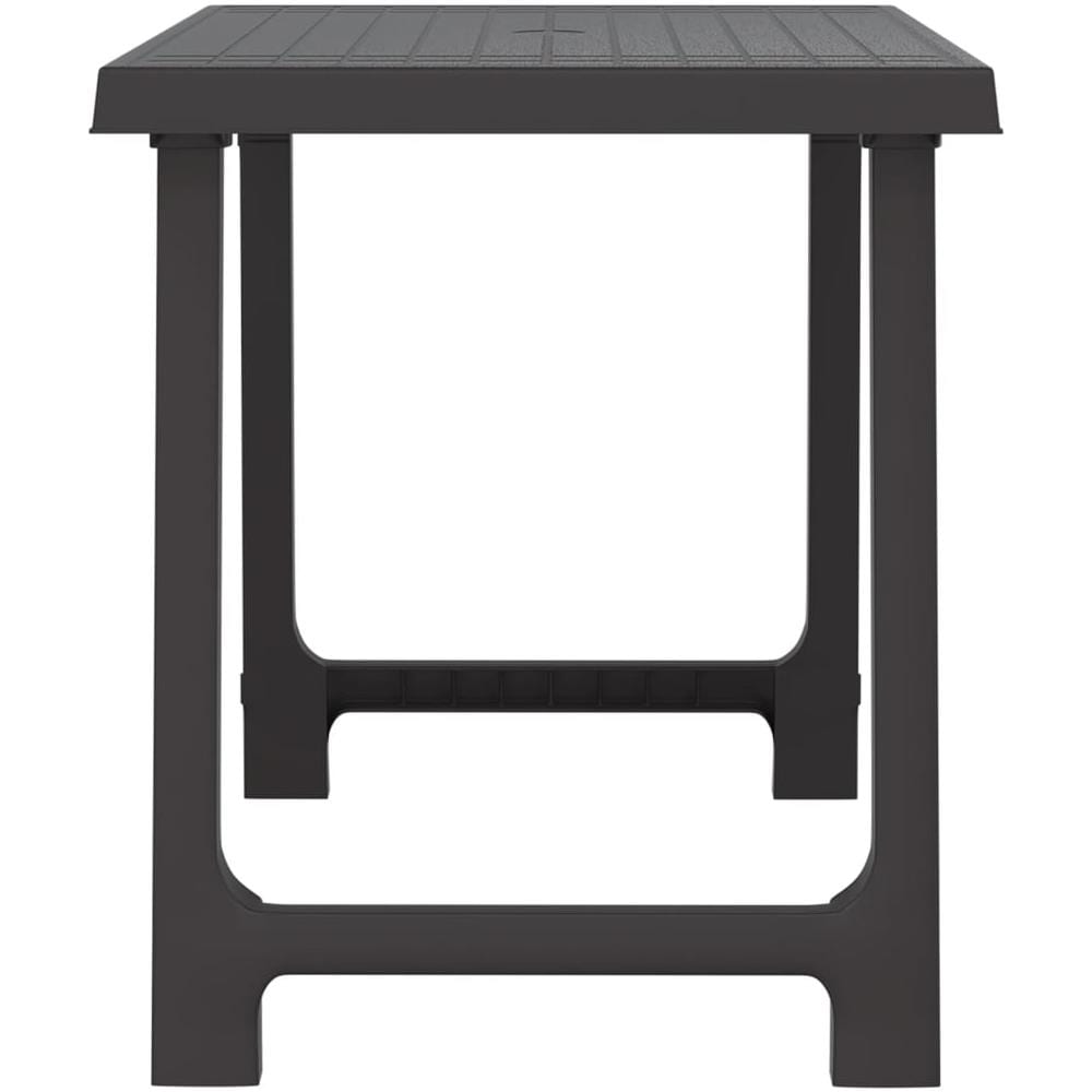 Tavolo Da Campeggio Antracite 79x56x64cm In Pp Aspetto In Legno - Foto 5