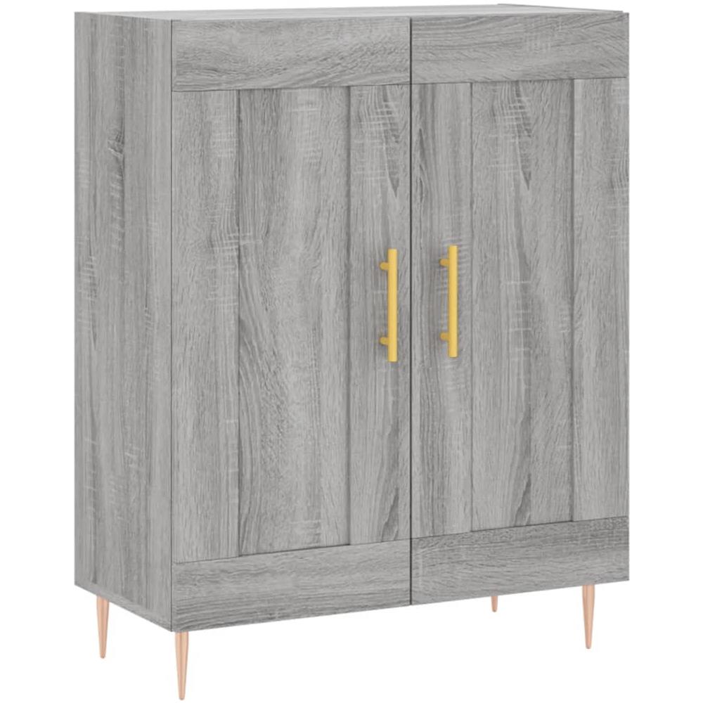 Credenza Grigio Sonoma 69,5x34x90 Cm In Legno Multistrato - Foto 2