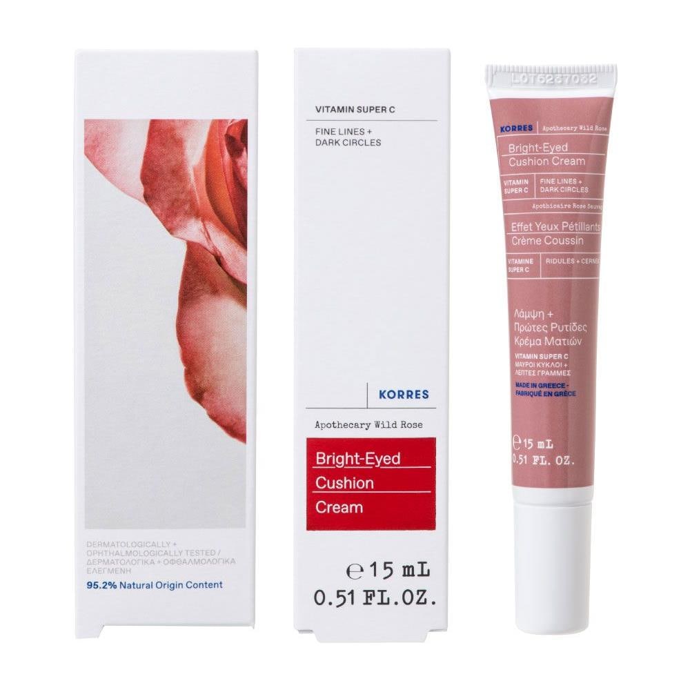 Crema Cuscino Contorno Occhi Luminoso 15ml Rosa Selvatica Korres - Foto 1