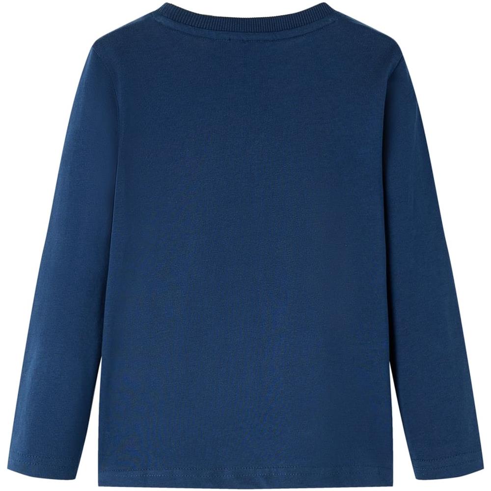 Maglietta Da Bambino A Maniche Lunghe Stampa Dinosauro Blu Marino 104 - Foto 2