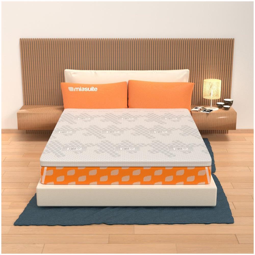 Topper Memory Foam singolo 90x200 - alto 5 cm, rivestimento Dry Amicor, sfoderabile | Correttore H5 - Foto 2