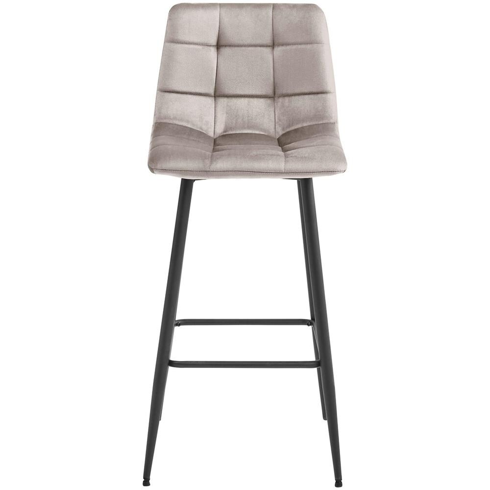 Sgabello da bar TEOTO - Velluto beige scuro con gambe nere CODICE 3955 - Foto 2