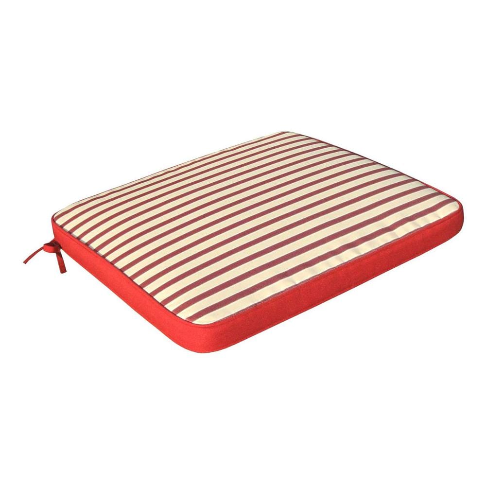 Cuscino Seduta Imbottito 39x39cm Rosso A Strisce Ac805690 - Foto 1