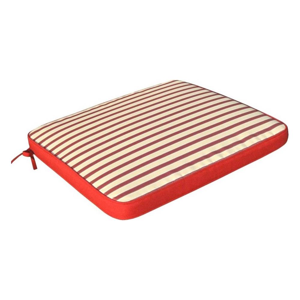 Cuscino Seduta Imbottito 39x39cm Rosso A Strisce Ac805690 - Foto 2