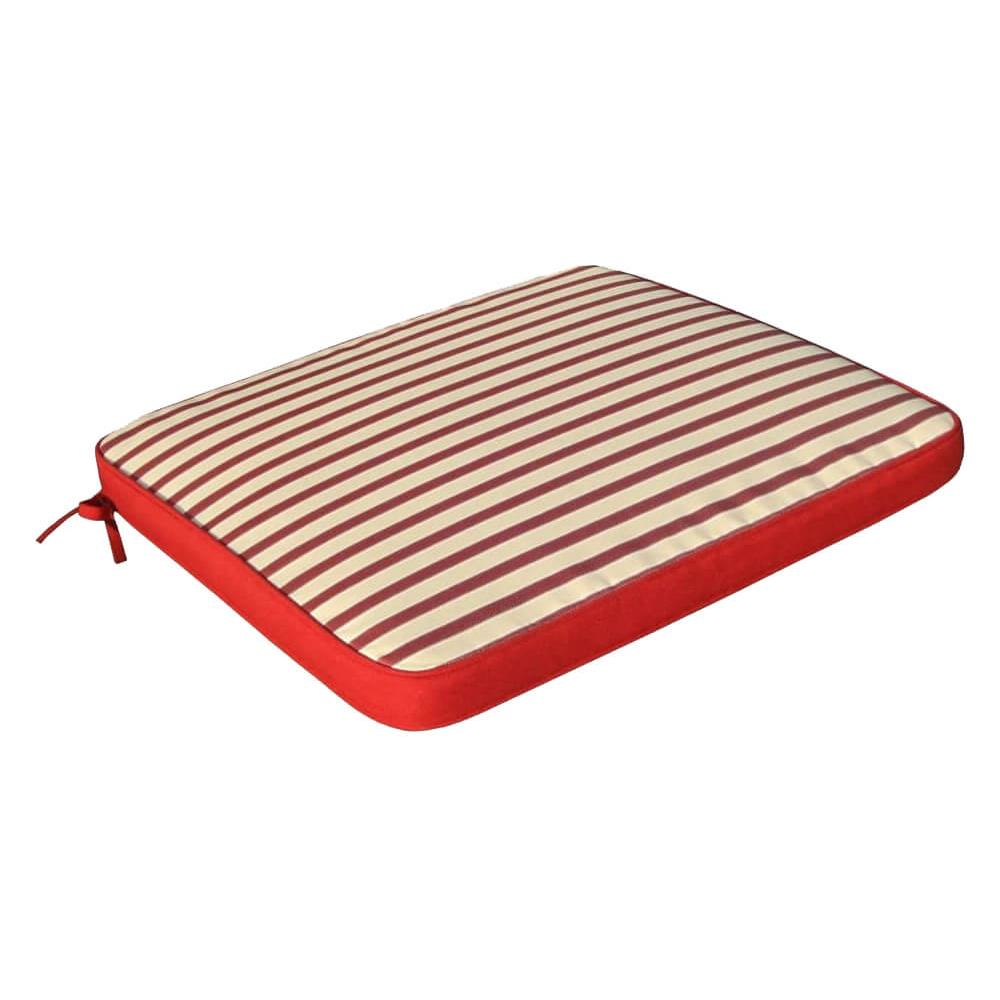 Cuscino Seduta Imbottito 39x39cm Rosso A Strisce Ac805690 - Foto 4