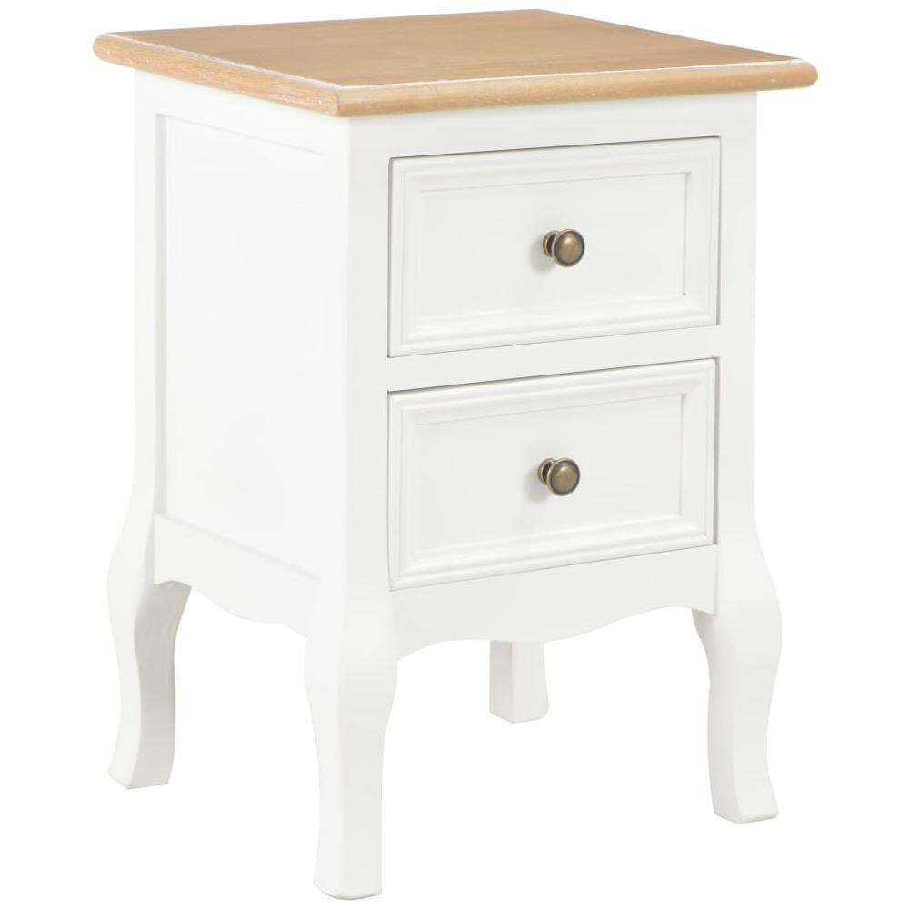 Comodino Bianco 2 Pz 35x30x49 Cm In Mdf - Foto 2