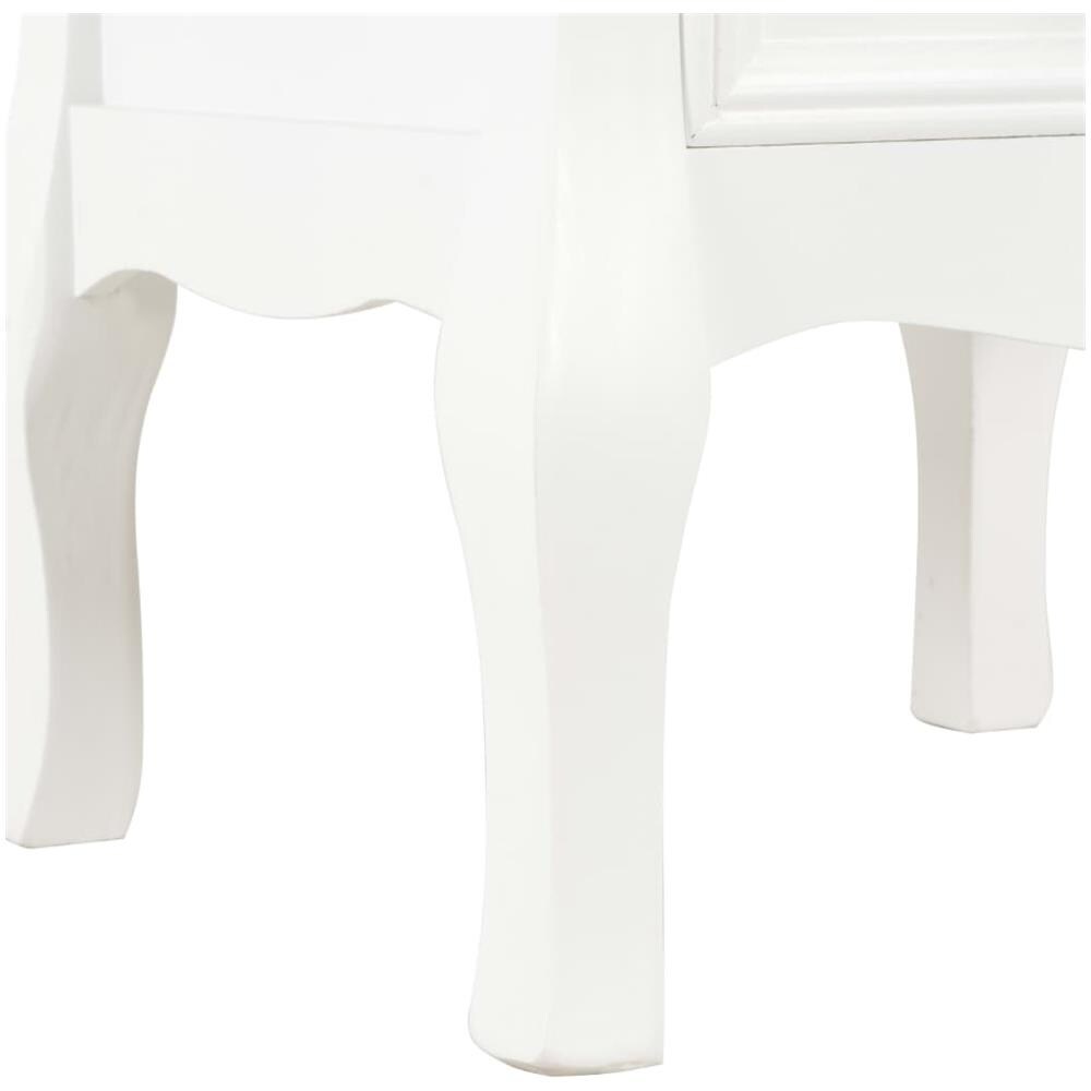 Comodino Bianco 2 Pz 35x30x49 Cm In Mdf - Foto 8