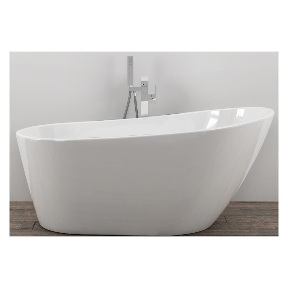 Vasca Da Bagno Freestanding Ovale Acrilico Bianco Lucido 3 Misure H 72 Cm *** Misure : L170xh72xp80 - Foto 1