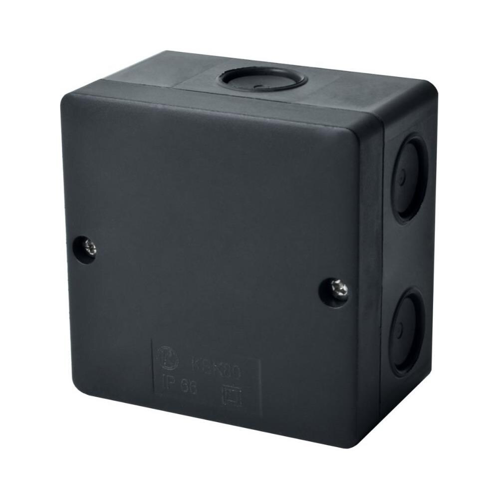 Scatola Di Derivazione Ksk 80 81x81x50 Mm Ip66 Nero Hf Uv Con Coperchio - Foto 1