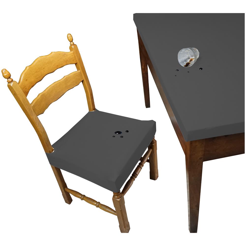 Set 6 Coprisedia Antimacchia Senza Schienale Made In Italy Grigio - Foto 1