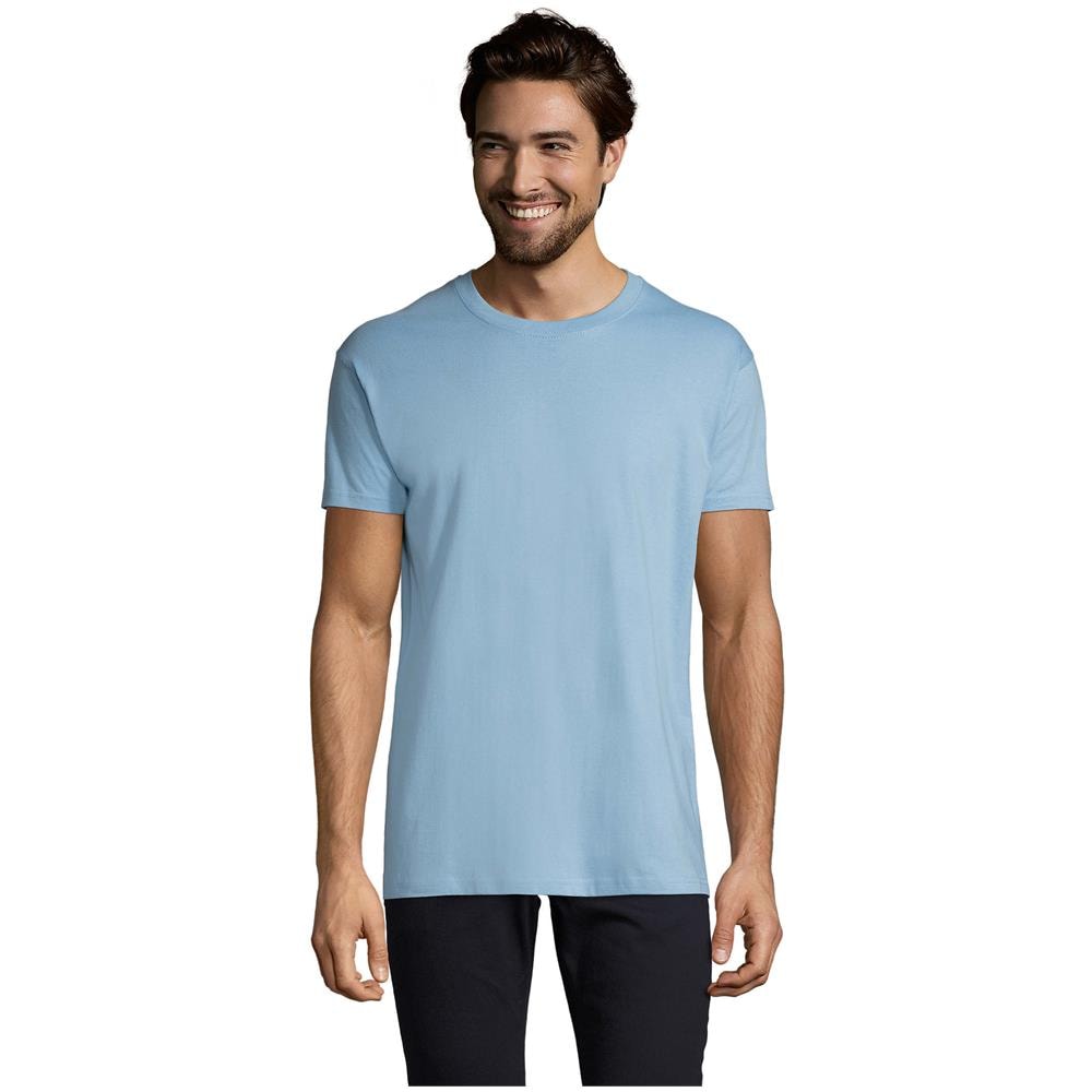 T-shirt Girocollo Da Uomo Modello Imperiale Taglia Xl Azzurro Sky - Foto 1