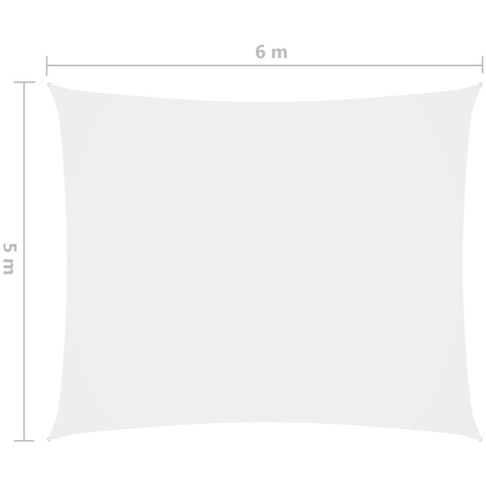 Parasole a Vela Oxford Rettangolare 5x6 m Bianco - Foto 6
