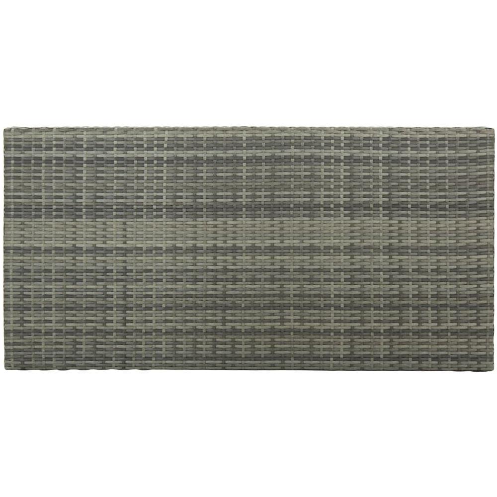 Set da Bar da Giardino 5 pz con Cuscini in Polyrattan Grigio - Foto 2