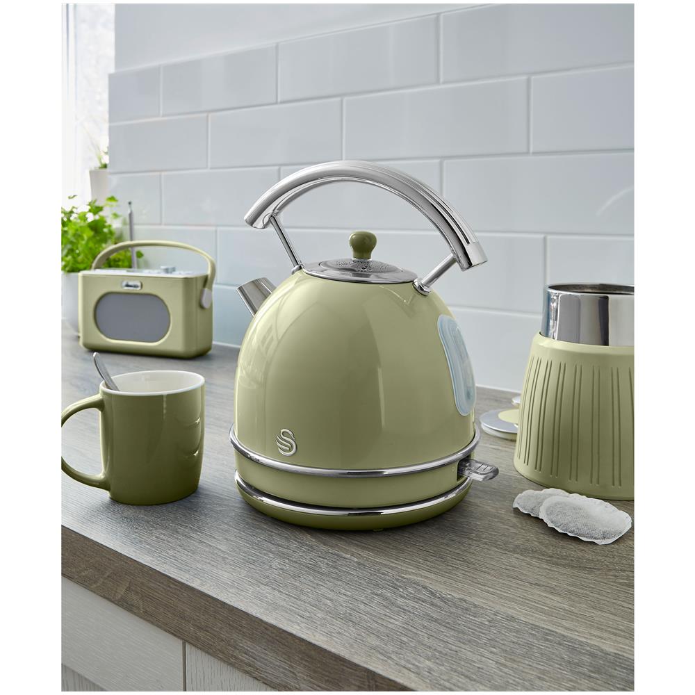 Bollitore Elettrico Retro SK14630GN Capacità 1.8 Litri Potenza 3000 W Colore Verde - Foto 6