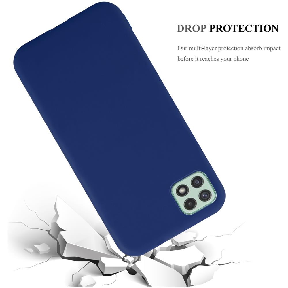 Custodia Compatibile Con Samsung Galaxy A22 5g In Candy Blu Scuro - Coperchio Protettivo In Silicone Tpu Flessibile - Foto 8