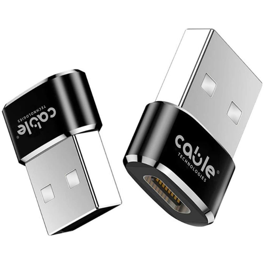 2x Cable Adattatore Usb C Femmina A Usb Maschio, convertitore Cavo Caricatore Usb C A Usb A, Usb C To Usb A Per Iphone 11 12 Pro Max X, airpods Ipad Air, samsung Galaxy Note S20 Plus Ultra A90 (x2)  - Foto 1