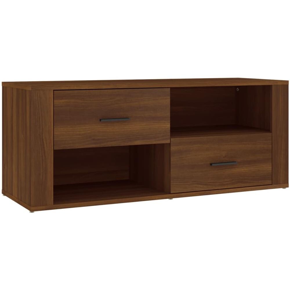 Mobile Tv Rovere Marrone 100x35x40 Cm In Legno Multistrato - Foto 2