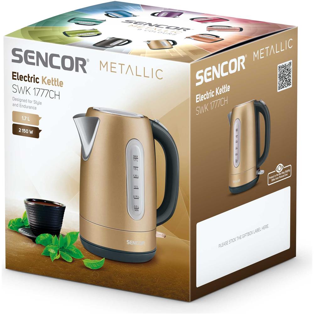Bollitore Elettrico SWK 1777CH Capacità 1.7 Litri Potenza 2150 Watt Colore Oro - Foto 10
