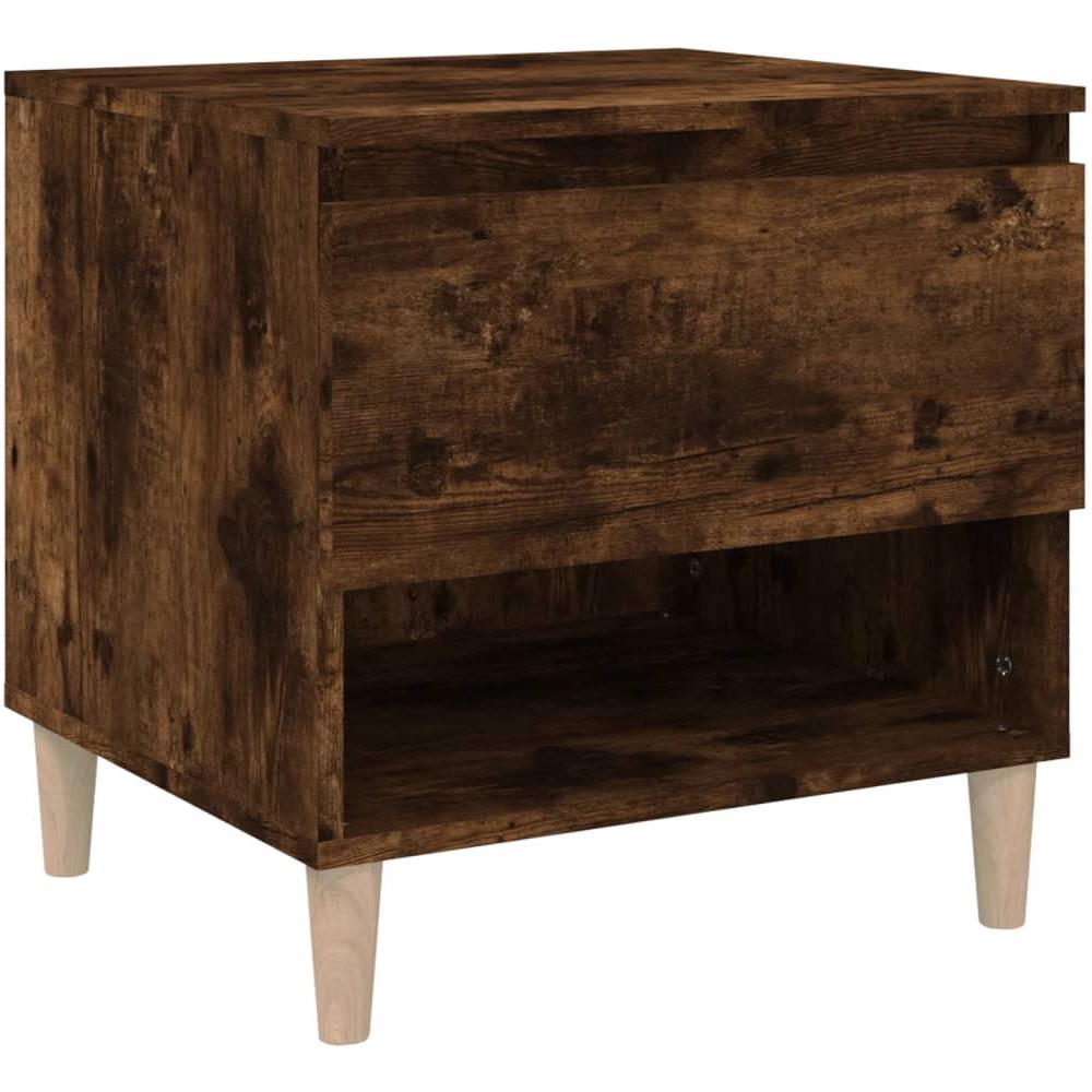 Comodino Rovere Fumo 50x46x50 Cm In Legno Multistrato - Foto 2