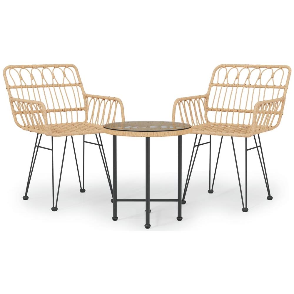 Set Da Pranzo Da Giardino 3 Pz In Polyrattan - Foto 2