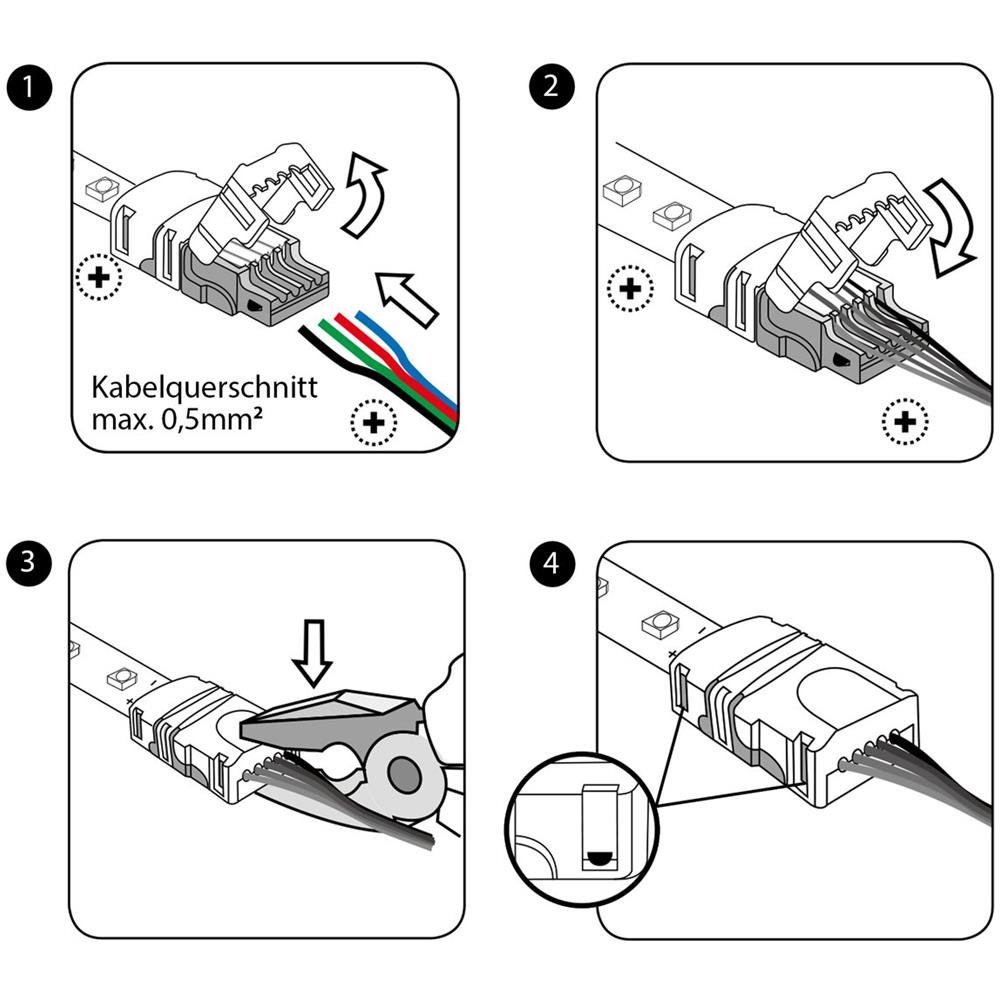 Led Strip Power Contact 4pin 10mm - Foto 2