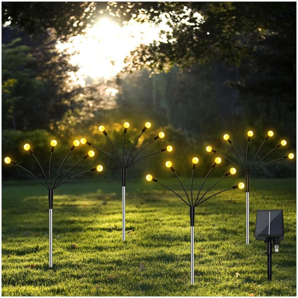 Illuminazione Da Giardino A Energia Solare Firefly Con 8 Luci Led Confezione Da 4 Multicolor - Foto 2