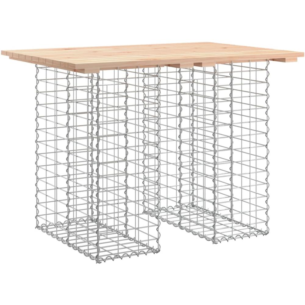 Panca Giardino Design Gabbione 100x70x72 cm Legno Massello Pino - Foto 2