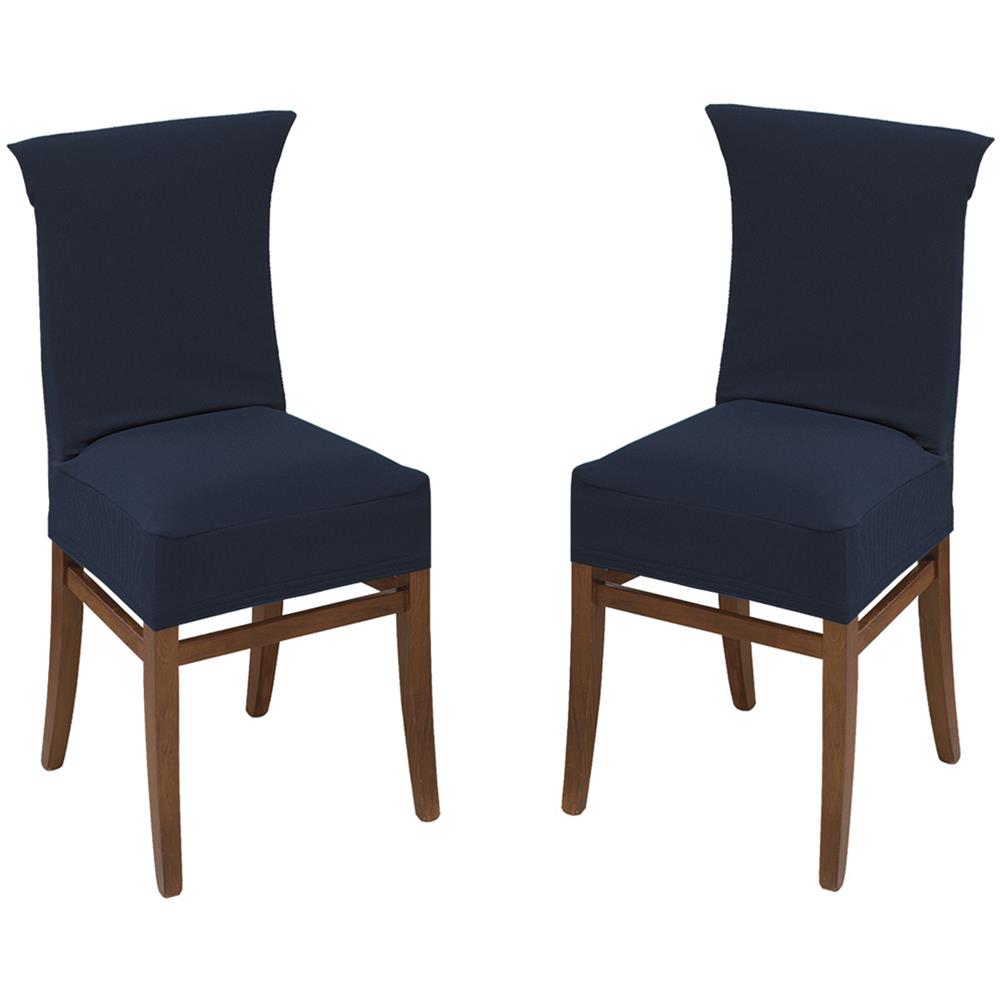 Coppia Coprisedia Con Schienale Antimacchia In Tinta Unita Modello Easy Blu - Foto 1