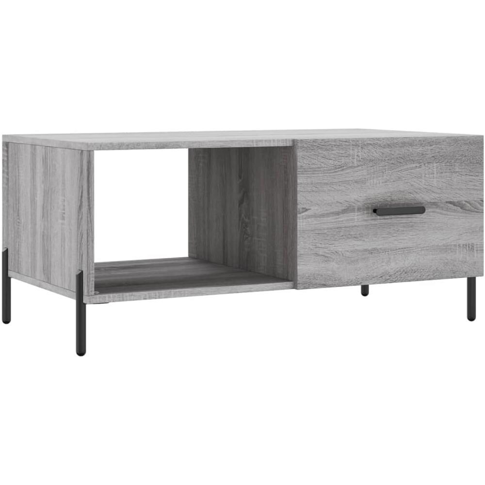 Tavolino Da Salotto Grigio Sonoma 90x50x40 Cm Legno Multistrato - Foto 2