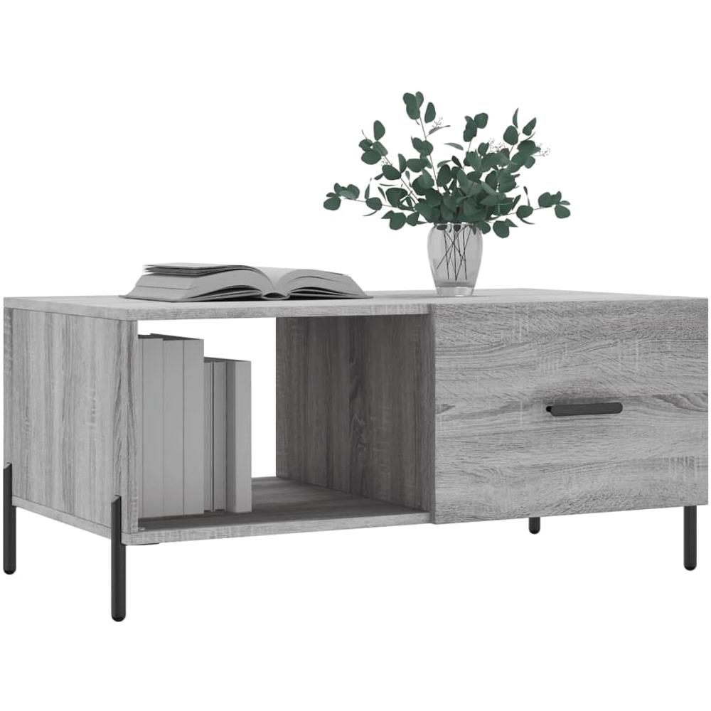 Tavolino Da Salotto Grigio Sonoma 90x50x40 Cm Legno Multistrato - Foto 3